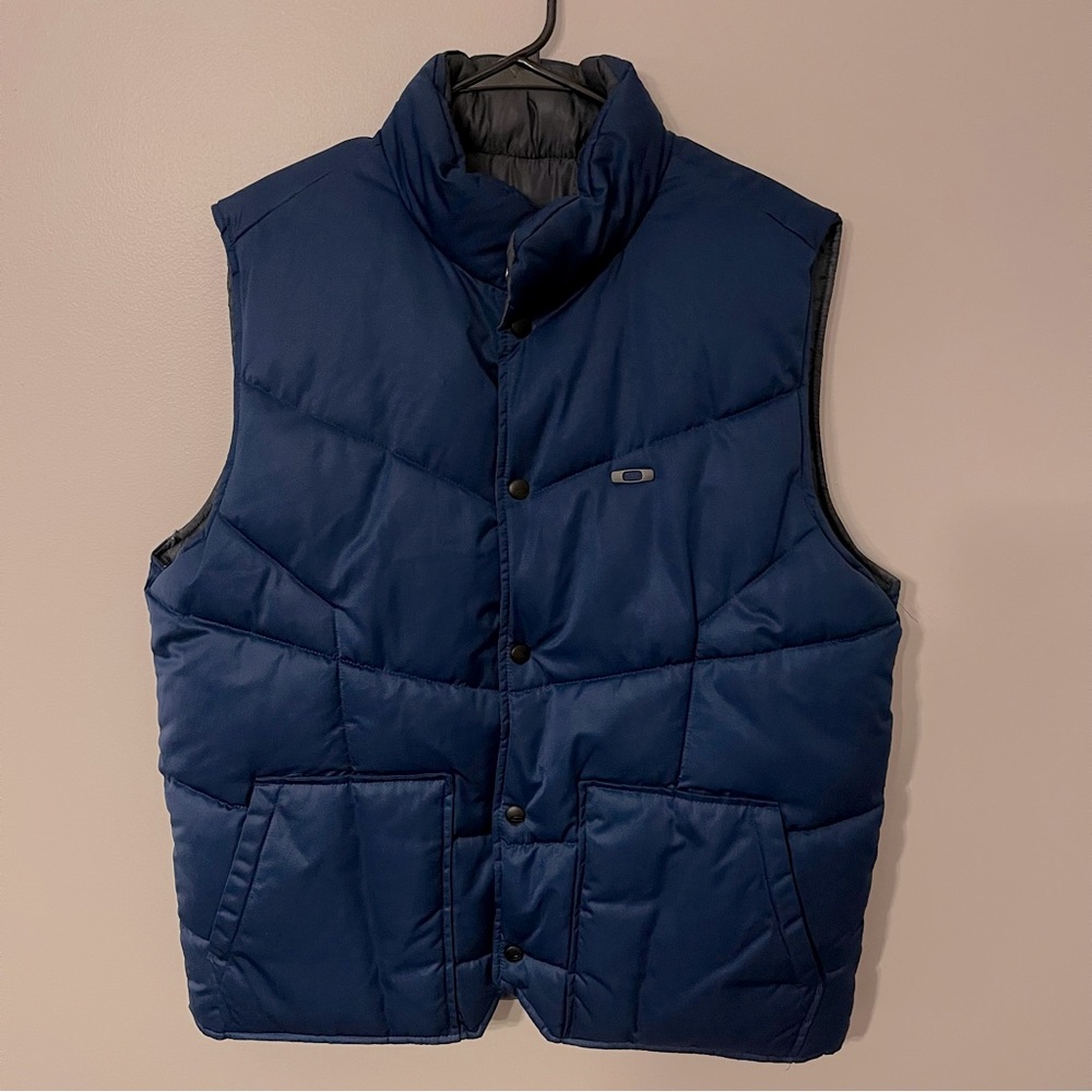 Oakley Reversible Button Up Vest - Blue/Gray